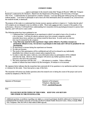 Sample Consent Form - Personal Home Pages - www-personal umd umich