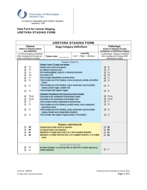 Urethra Staging Form