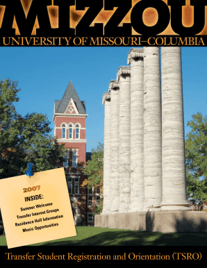 Transfer Student Registration and Orientation Form