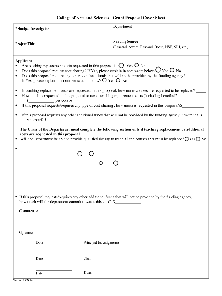 UMKC FACULTY RESEARCH GRANT APPLICATION FORM Preview on Page 1