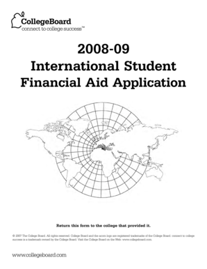 International Student Financial Aid Application