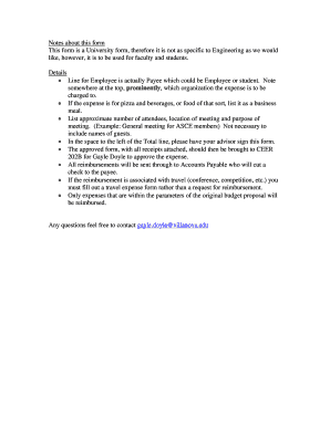 Request for Reimbursement for Business Expenses