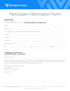 Participant Information Form