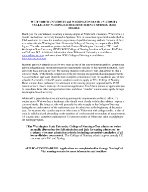 WHITWORTH UNIVERSITY and WASHINGTON STATE UNIVERSITY