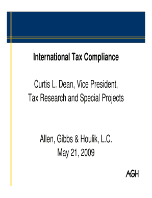 US International Tax Forms