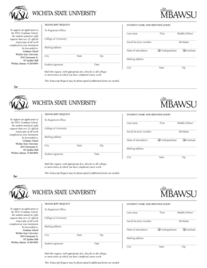 Transcript Request Form