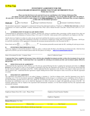 V-Pre-Tax Investment Agreement