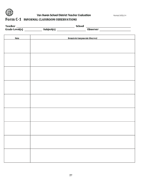 Teacher Evaluation Plan - Van Buren School District