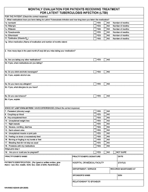Monthly Evaluation for Latent Tuberculosis Infection