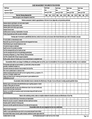 Case Management Documentation Review