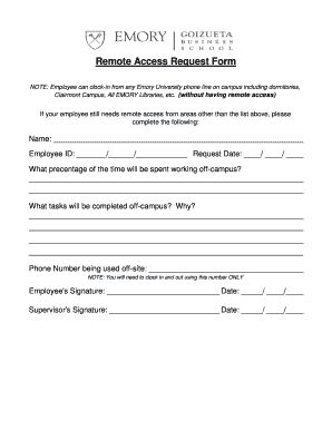 Remote Access Request Form
