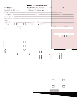 Stencil Order Form