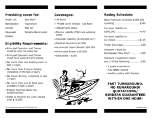 Premier Marine Insurance PWC Application Form