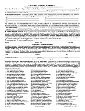 Ancillary Services Agreement