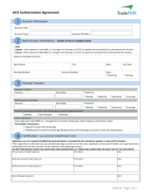ACH Authorization Agreement