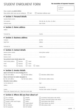 Student Enrollment Form