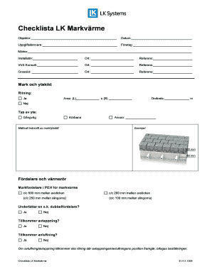 LK Ground Heat Checklist