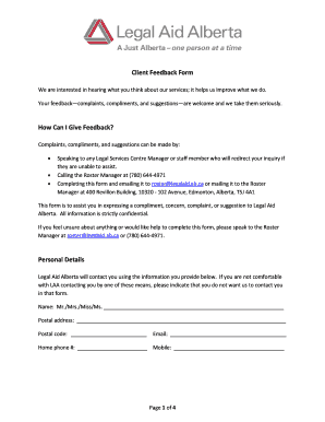 Client Feedback Form