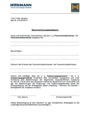 Übereinstimmungsbestätigung
