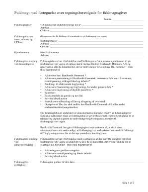 Power of Attorney for Mortgage