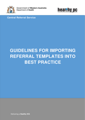 How to import templates within Best Practice software PDF - gp health wa gov