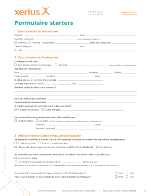 Formulaire starters