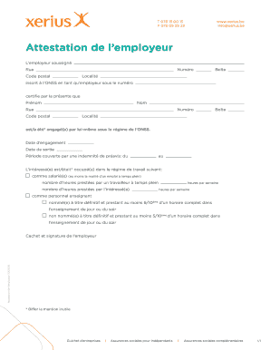 Attestation de l’employeur