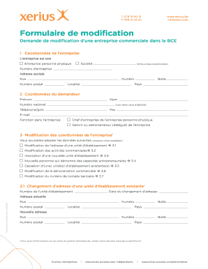 Formulaire de modification