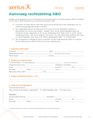 Aanvraag rechtzetting KBO