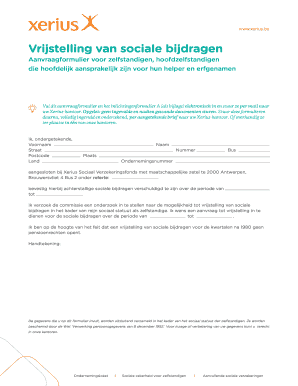Vrijstelling van sociale bijdragen