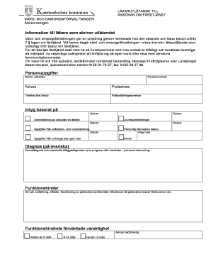 Medical Statement for Travel Assistance Application