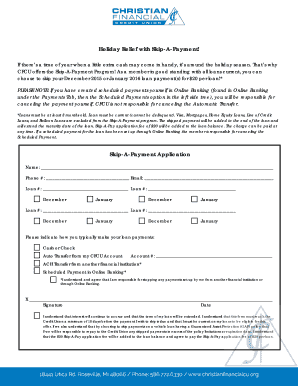 Skip-A-Payment Application