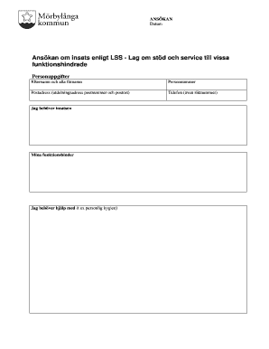 Application for Support under LSS