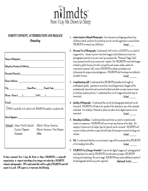 Parent Consent Authorization and Release for NILMDTS