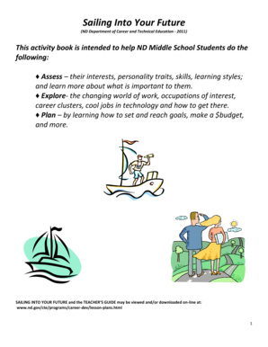 Sailing Into Your Future Activity Book