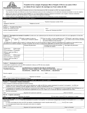 Transfert d’un compte d’épargne libre d’impôt (CELI)