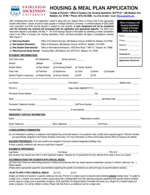 Housing & Meal Plan Application