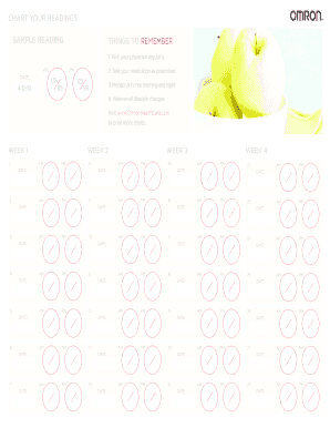 Blood Pressure Reading Chart