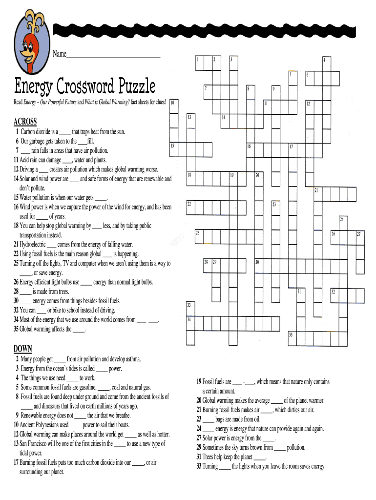 Menek lni Visszanyerje Con Ember Energy Crossword Puzzle Answer Key 