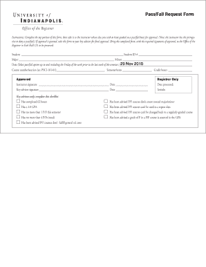 Pass/Fail Request Form