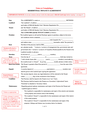 Residential Tenancy Agreement