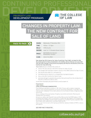 New South Wales Contract for Sale of Land Registration