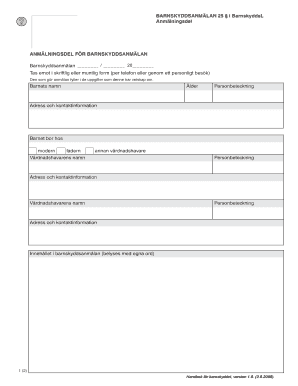 Child Protection Report Form