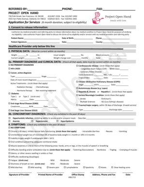 Project Open Hand Application for Services