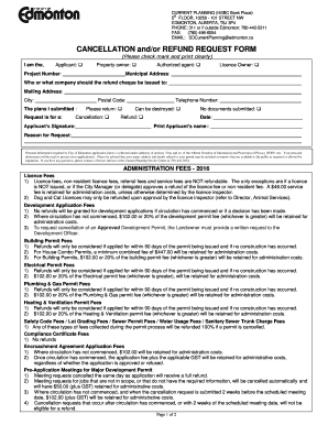 Cancellation and Refund Request Form