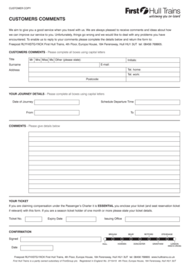 Customer Feedback Form
