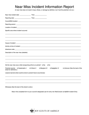 680-017 - Near Miss Incident Information Report