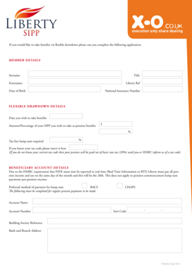 UK Flexible Drawdown Application Form