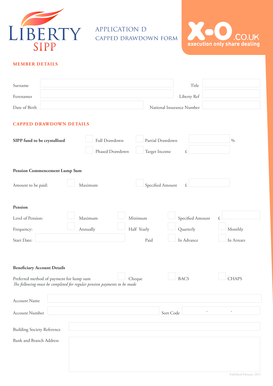 Capped Drawdown Form