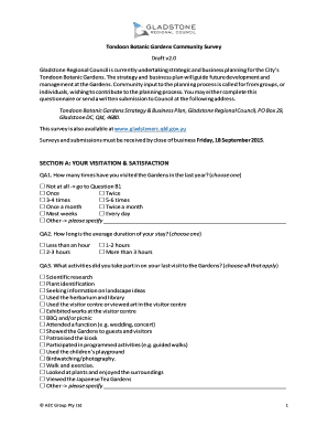 Tondoon Botanic Gardens Community Survey